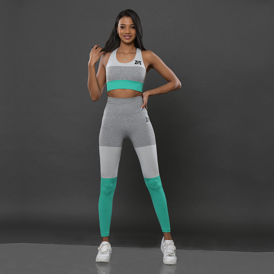 Striped yoga set-Green – Zat Outfit Be your Self
